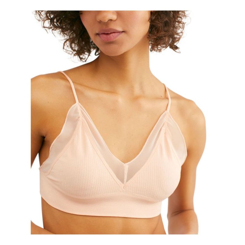 🍄FREE PEOPLE🍄Intimates Beige Nylon Solid Everyday Bralette Size: M